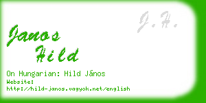 janos hild business card