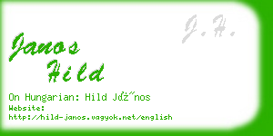janos hild business card